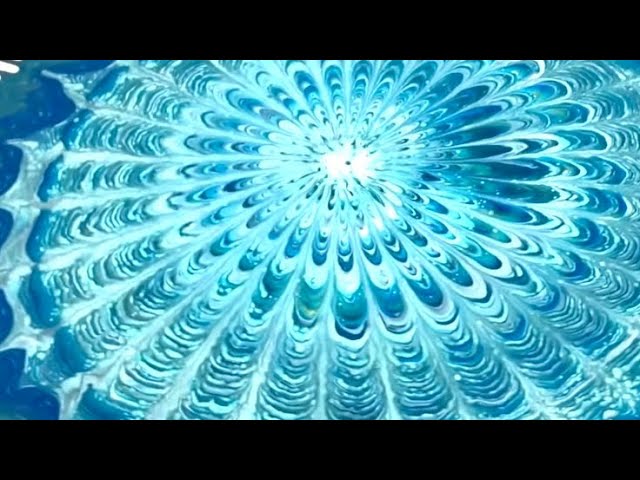 Amazing Organic Mandala!! Fluid Painting STRAINER SPIN! Old School Art Technique!