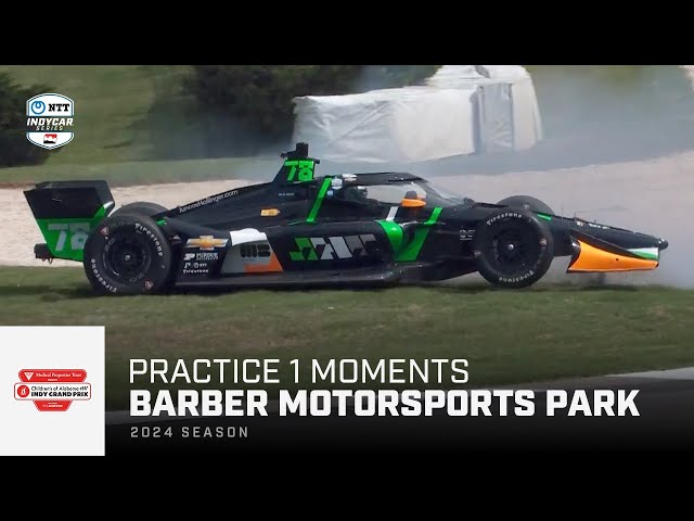 Top moments from Practice 1 // 2024 Children's of Alabama Indy Grand Prix at Barber | INDYCAR