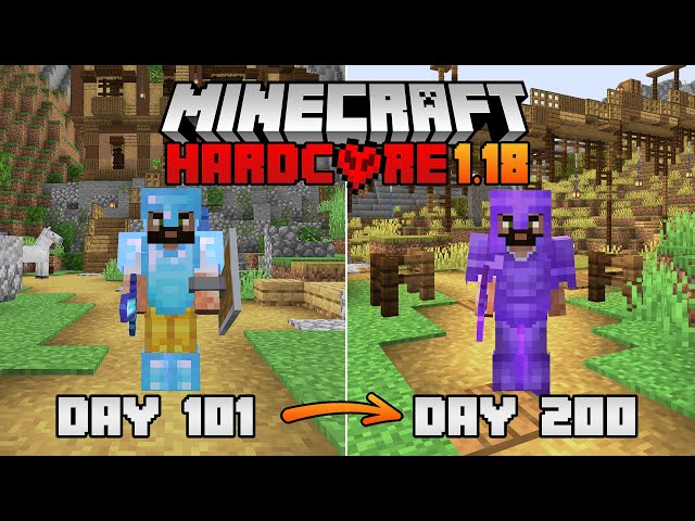 200 days in Hardcore Minecraft 1.18