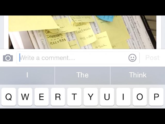 Facebook for iPhone: Commenting on a Post