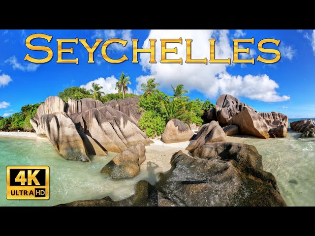 SEYCHELLES - flying over paradise 4K UHD - Movie music along with beautiful nature videos - 4K Video