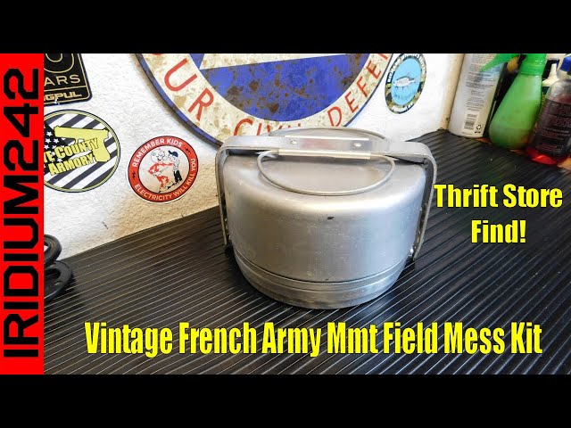 Vintage French Army Mmt Field Mess Kit - Thrift Store Find Cheap!