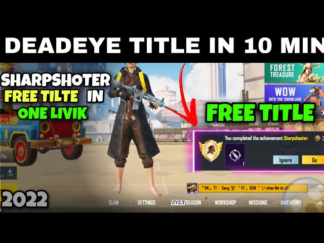 HOW TO GET DEADEYE TITLE IN PUBG |BGMI.EASY TRICK TO COMPLETE SHARPSHOOTER ACHIVEMENT IN PUBG MOBILE