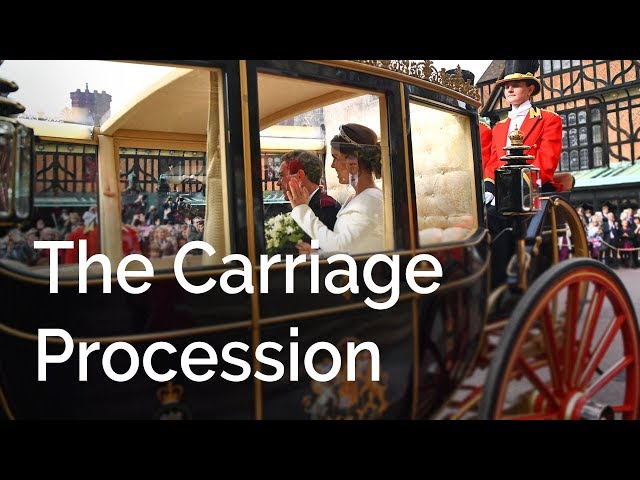 The Royal Wedding: The couple depart St George's Chapel for a carriage procession