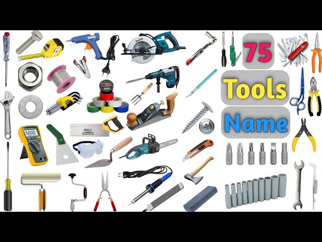 Tools Vocabulary ll 75 Tools Name In English With Pictures ll List of Tools