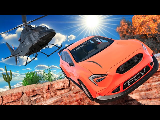 Escaping Police & Helicopters in High-Speed Chases in BeamNG Drive Mods!
