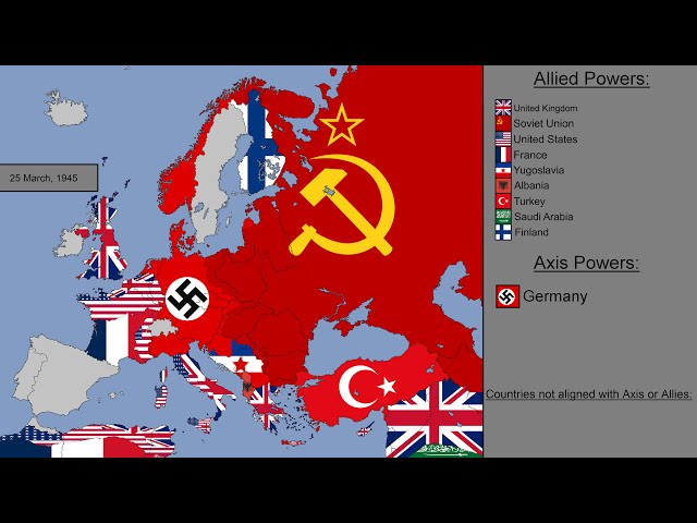 World War II in Europe with Flags: Every Day