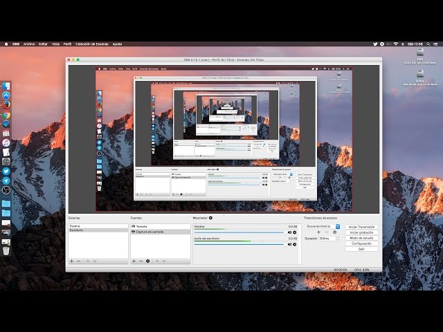 Cómo capturar el audio del escritorio en OBS usando Soundflower en macOS El Capitan