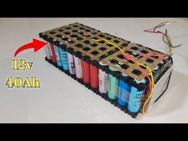 How To Make 12v 40Ah  Lithium Li ion Battery Pack Using Old Laptop Battery's