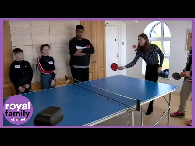 Prince William and Kate Battle it Out in Table Tennis Competition