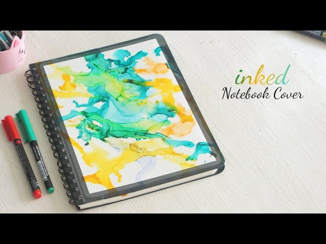 DIY Inked Notebook Cover |  DIY Notebooks |  Alcohol Ink Art