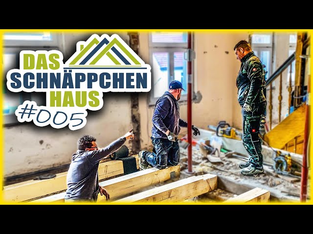 SCHNÄPPCHENHAUS #005 | Holzbalkendecke - Holzbalken austauschen & Kochspecial | Home Build Solution