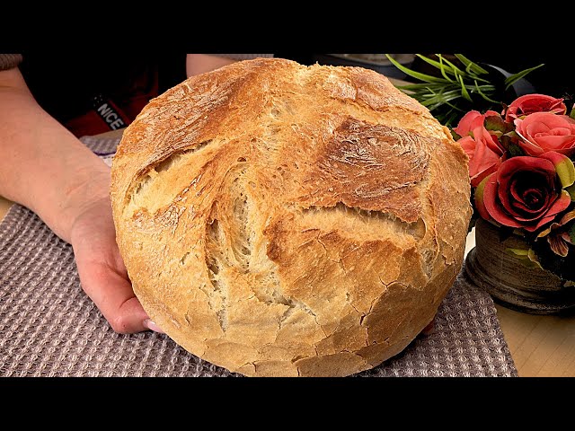 Now you don't have to buy anymore! BREAD WITHOUT kneading! Anyone can bake 4-ingredient bread!
