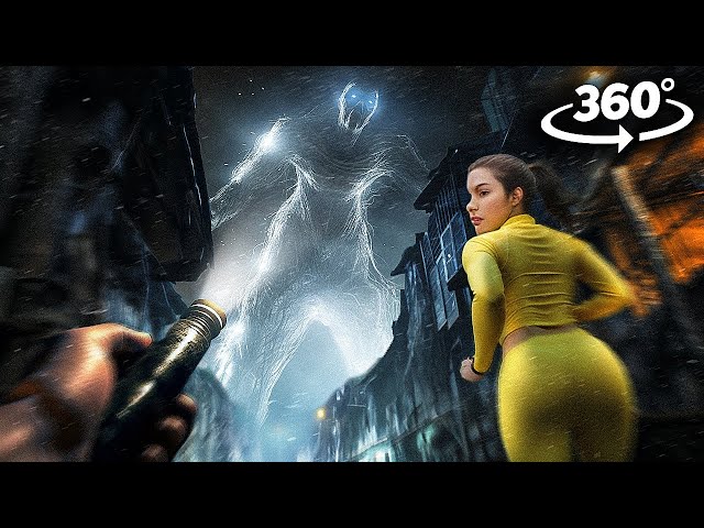 360° You and Girlfriend Escapes Scary Ghost Titan VR 360 Horror Video 4K Ultra HD