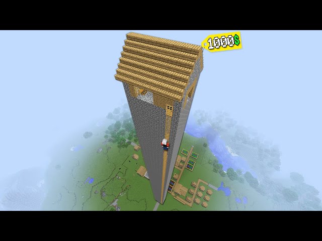 1000$ GİZLİ UZAY KULE EV - Minecraft