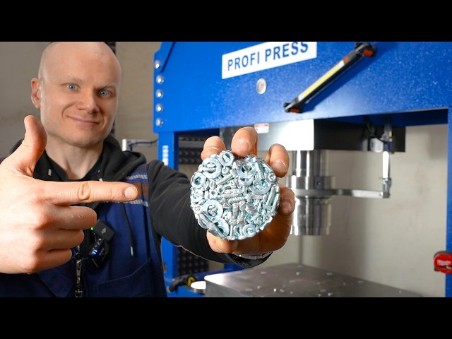 Turning Nuts and Bolts into Solid Steel with 300 TON Hydraulic Press