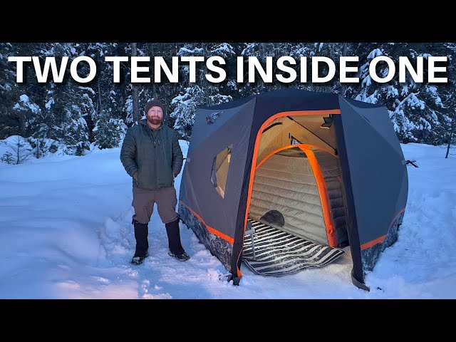 Insulated Tent Inside Insulated Tent | Bitter Cold Winter Camping