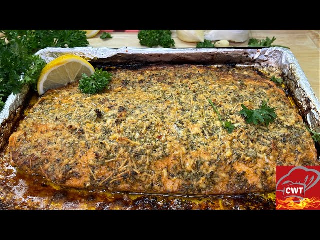 Cajun Garlic Parmesan Salmon Recipe | Garlic Parmesan Crusted Salmon