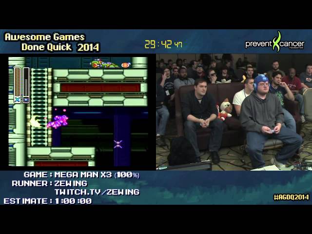Mega Man X3 :: SPEED RUN 100% (0:47:49) [SNES] Live by Zewing #AGDQ 2014