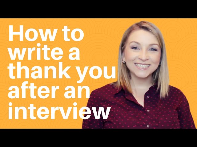 How to write a thank you note for an interview