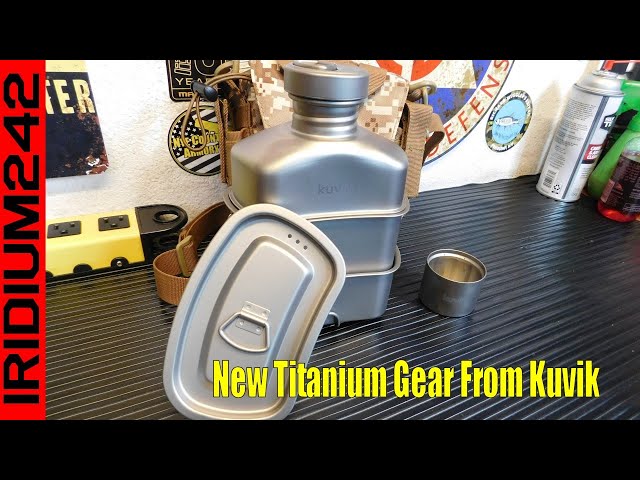 New Gear From Kuvik   Titanium Canteen Mess Kit And Micro Titanium Siphon Alcohol Stove