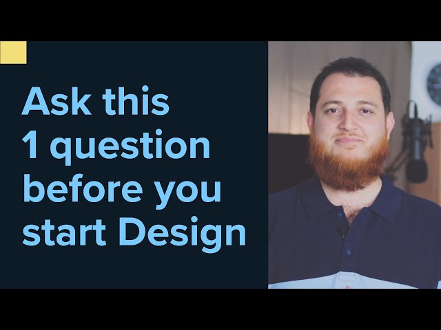 One Question before you start any Design ► UI UX Web Design Basics