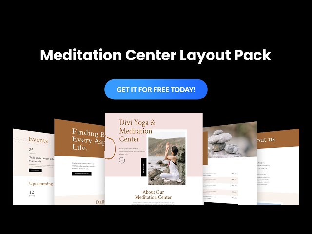 Get a FREE Meditation Center Layout Pack for Divi
