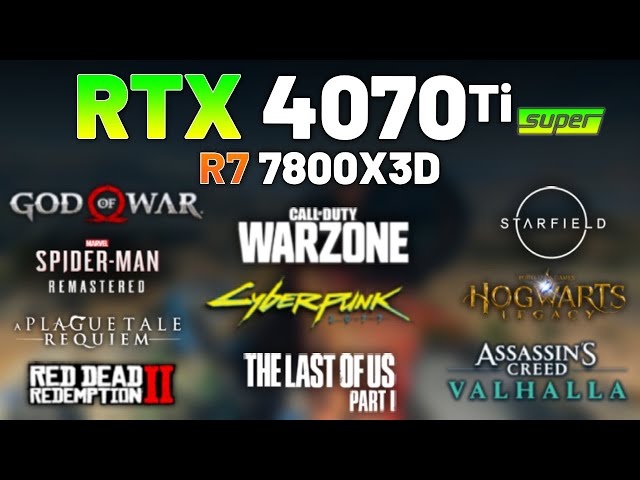 RTX 4070 TI SUPER + R7 7800X3D - Test in 10 Games