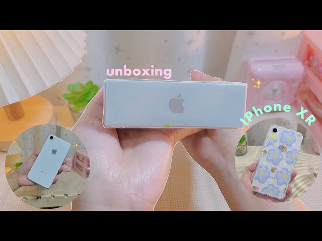 unboxing iphone xr in 2023📦🧸 aesthetic, camera test, cute cases