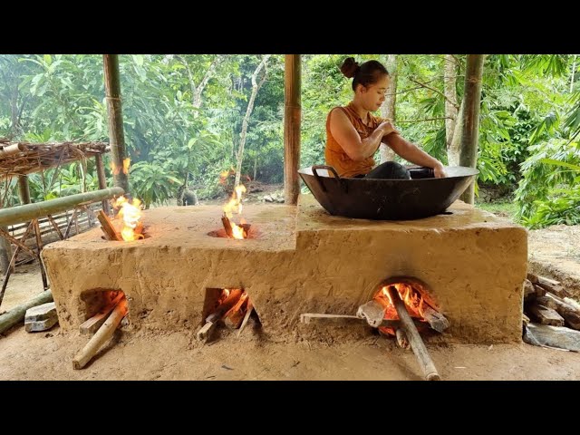 FULL VIDEO: 135 Days Build Clay Stove, Bamboo House Kitchen, Garden, Furniture | Lý Thị Ca - Ep.97