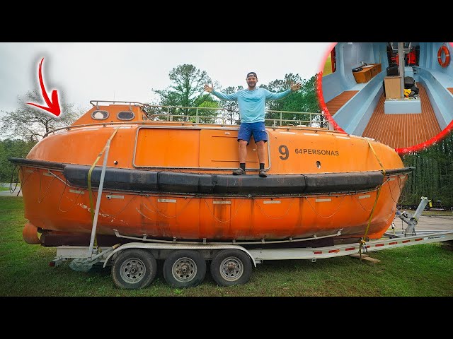 Putting A Homemade Interior In My 64 PERSON LIFEBOAT!