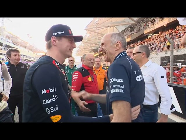 A great send off for Franz Tost before the start of the race.  #AbiDhabiGP #F1 