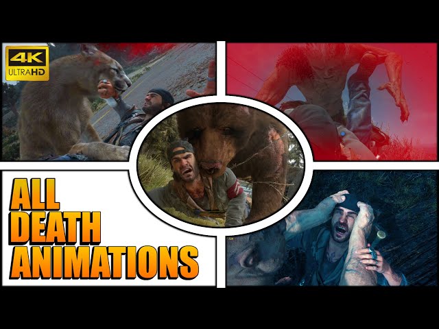 DAYS GONE All Enemies & All Death Animations | Every Enemy Type QTE Fails | 4K PS5 Upgrade