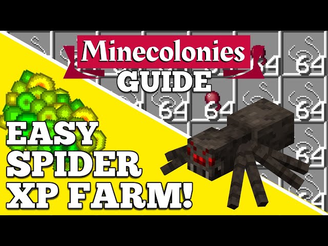 Easy Minecraft Spider XP Farm - Minecolonies! #4