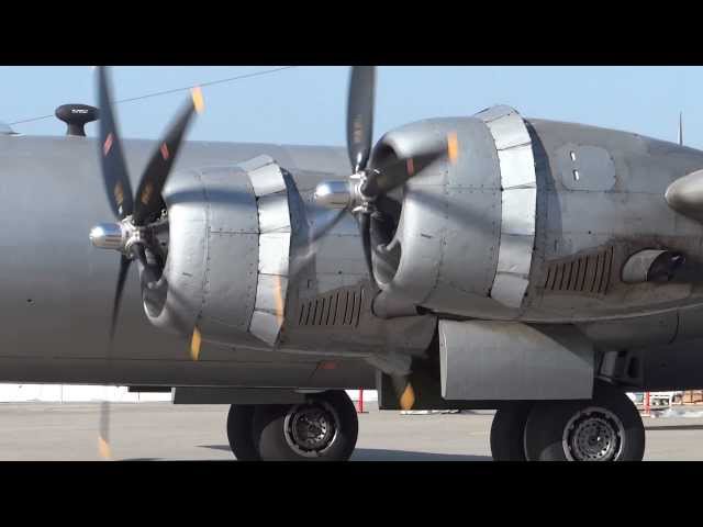 B-29 SuperFortress  Engine Start / Maintenance Check Flight