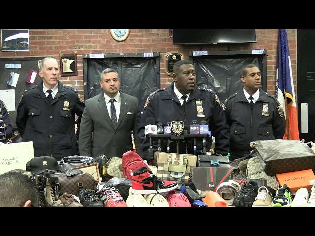 Watch as NYPD executives make an announcement on a recent illegal vendor enforcement operation.