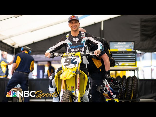 Ken Roczen helps Today Show's Joe Fryer find out what Supercross is all about | Motorsports on NBC