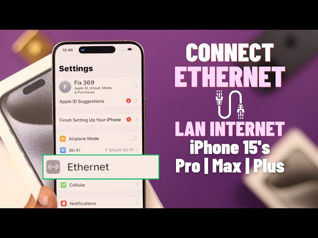 How to Use Wired Internet Ethernet on Apple iPhone 15! [iOS 17]