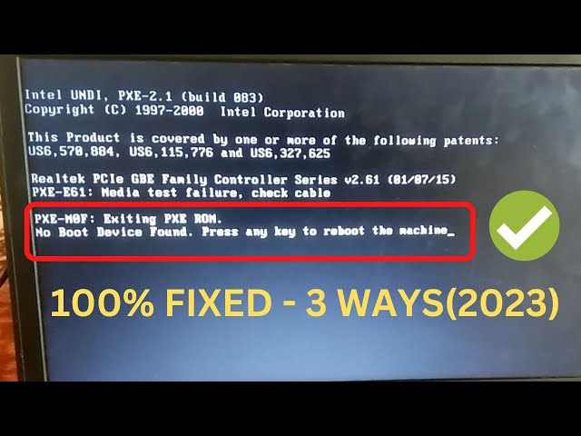 100% Fixed- No Boot Device Found Press Any Key To Reboot The Machine (3 Ways 2023)