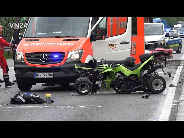 26.04.2019 - VN24 - Heavy Quad accident on the B1 near Unna - again RTH in action