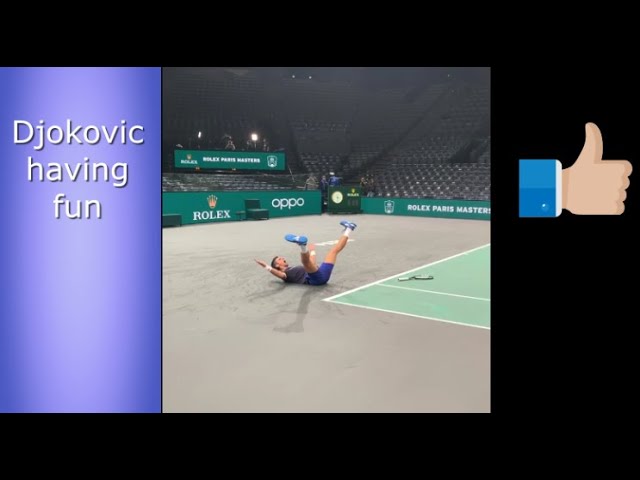Novak Djokovic training with Dimitrov