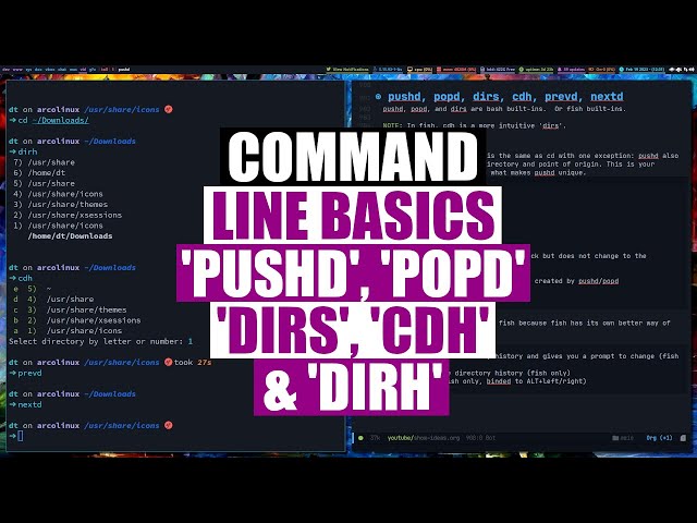 How To Use The Shell Commands 'pushd', 'popd' and 'dirs'