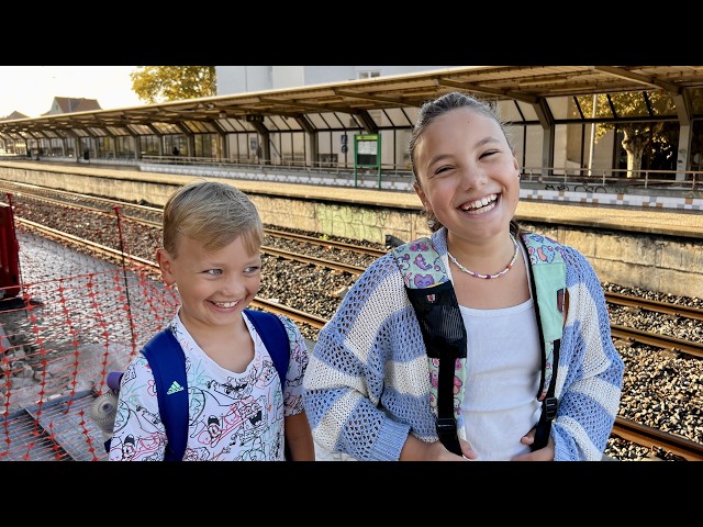 New morning routine! Alma & Harry go by train to school VLOG