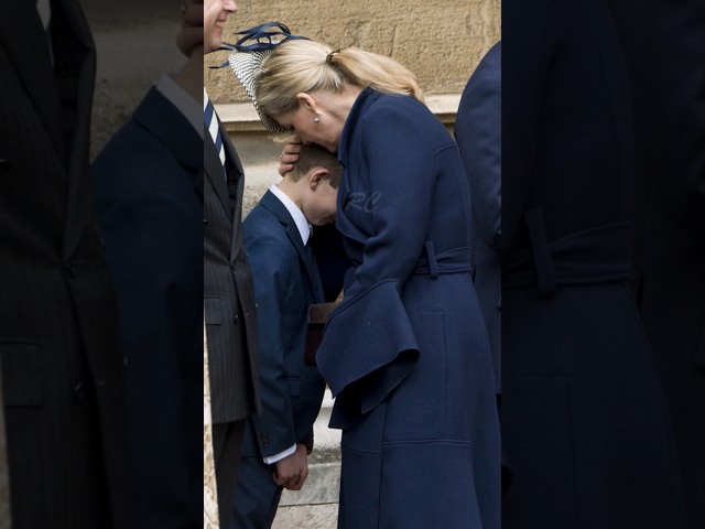 Sophie The Duchess of Edinburgh Blocks Her Crying Son From Photographers #royalfamily