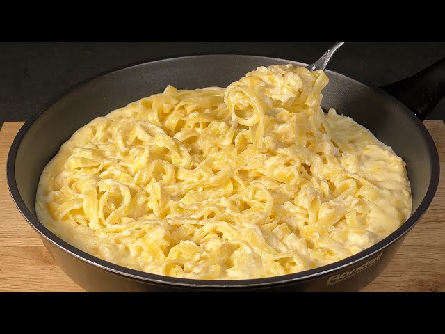 The most delicious pasta recipe in 5 minutes! Quick and delicious pasta with a creamy sauce