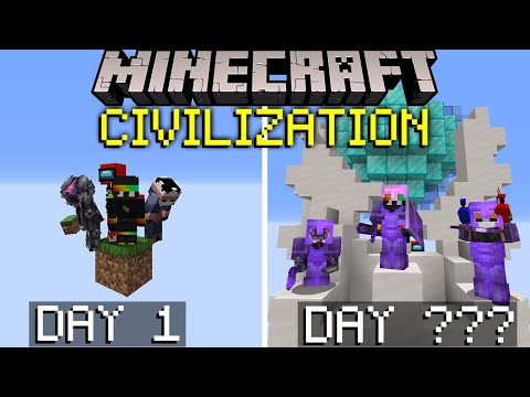 100 Players Simulate Civilization for 100 Days on my FLOATING ISLANDS Minecraft SMP