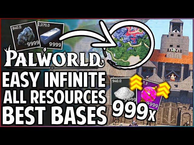 Palworld - How to Get INFINITE Refined Ingot & More - All Resources Best Base Location & Pals Guide!