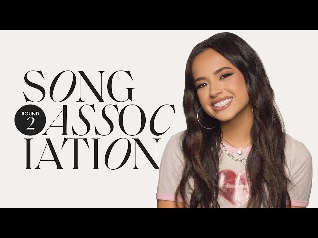 Becky G Sings 'Shower,' Hilary Duff, and Jennifer Lopez in ROUND 2 of Song Association | ELLE