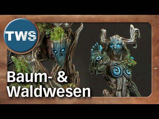 Painting tree & forest creatures with glow effect & growth (tabletop, wood, OSL, Summoners, TWS)