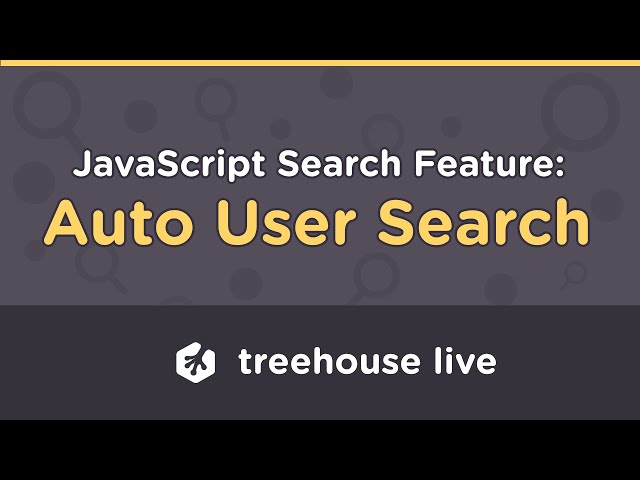 Auto User Search with JavaScript